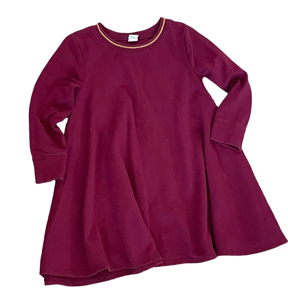Old Navy Burgundy  Long Sleeve Swing Dress Size 5T